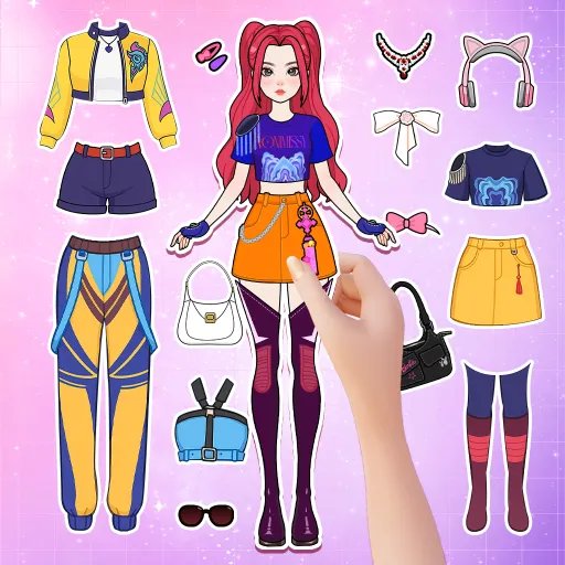 Game icon for Paper Doll Diary: Dress Up DIY by Bravestars Games